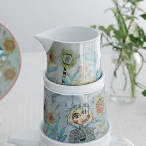 Cremera de Porcelana Ilustrada Olivia